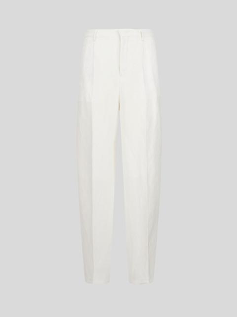 Etro LINEN TROUSERS WITH TUCKS