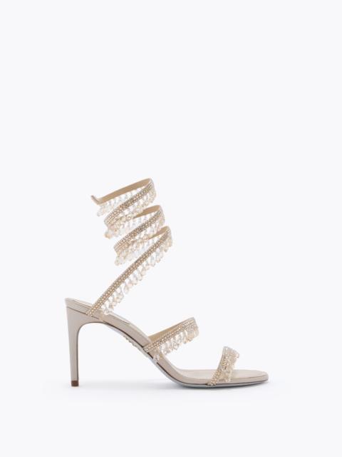 RENE CAOVILLA CHANDELIER CHAMPAGNE SANDAL 80
