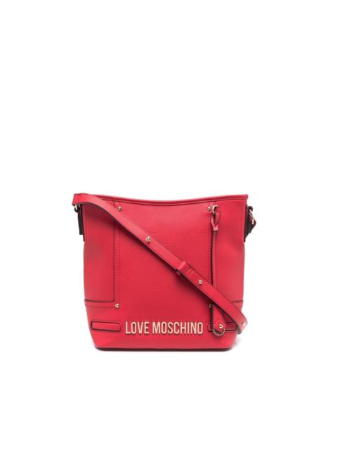Moschino logo-lettering panelled bag