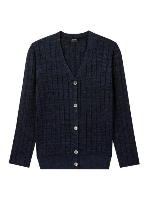 A.P.C. AZALÉA CARDIGAN - METALLIZED VISCOSE BLEND - A.P.C. READY-TO-WEAR