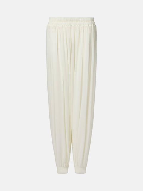 Alaïa Silk-blend wide-leg pants