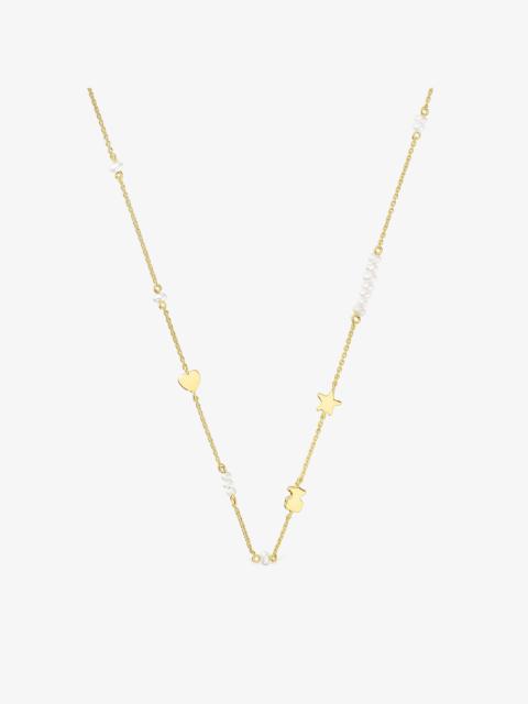 TOUS Sweet Dolls 18K solid gold Choker with motifs and cultured pearls