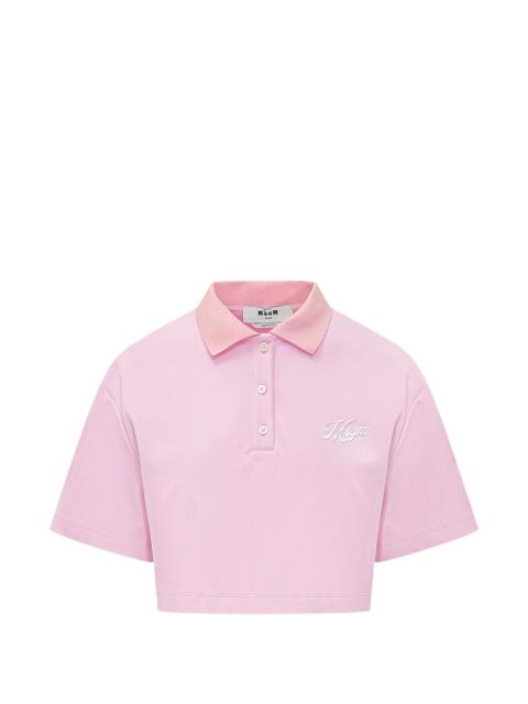 MSGM collared polo top
