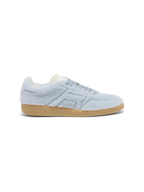 Santoni Women's ligh blue fur DBS Oly sneaker