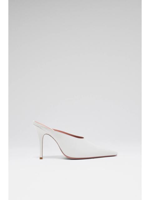 Amina Muaddi FELICIA MULE 100 WHITE NAPPA