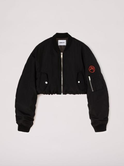 CROPPED PATCH BOMBER