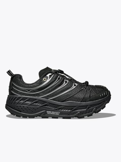 HOKA Stinson EVO GTX Lifestyle Shoes in Black/Silver