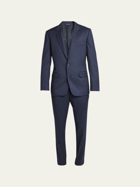 Loro Piana Men's Modern-Fit Wool Herringbone Suit