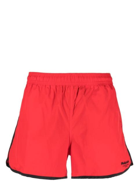 Alexander McQueen logo-print detail swim shorts