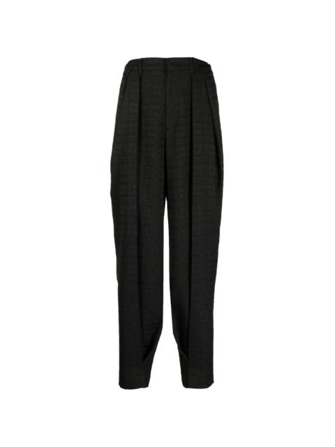 ADER error pleated jacquard tailored trousers