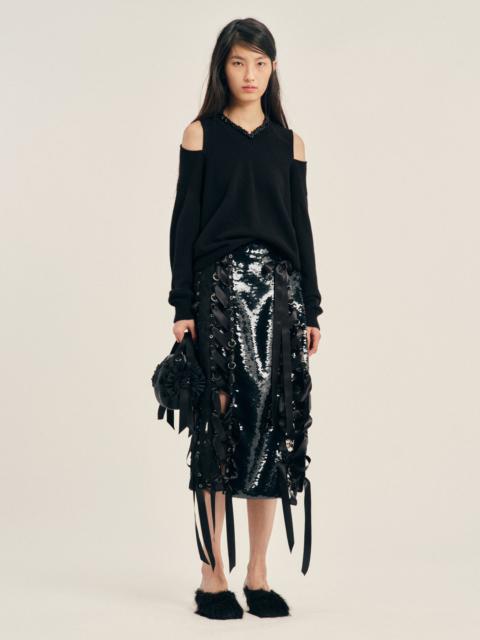 Simone Rocha Unraveling Ribbon Patchwork Ring Skirt