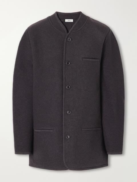 RIER Walker felted wool-fleece jacket Dark brown
