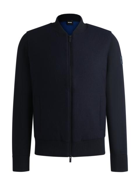 BOSS REGULAR-FIT ZIP-UP JACKET WITH PADDED FRONT PANEL