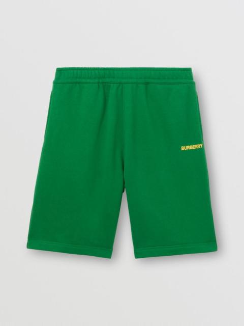 Burberry Logo Print Cotton Shorts