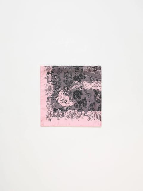 Acne Studios Silk print scarf - Pink