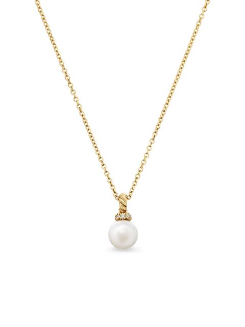 DAVID YURMAN Women's Petite Solari Pendant Necklace in 18K Yellow Gold - Akoya Wht Pearl