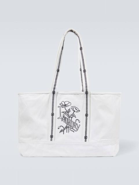 BODE Laundry embroidered canvas tote bag