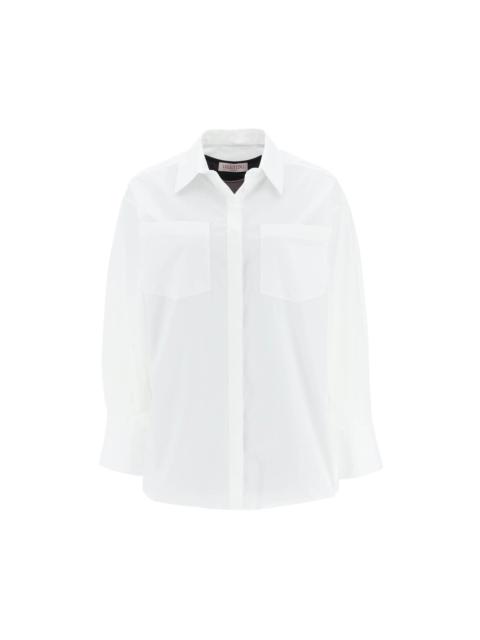 Valentino Valentino Wide Poplin Shirt 'Bianco/Ebano'