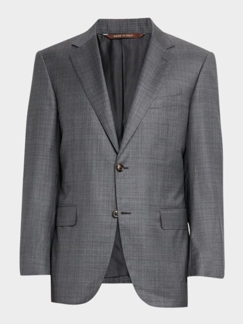 Canali Men's Wool and Silk Tonal Plaid Two-Piece Suit