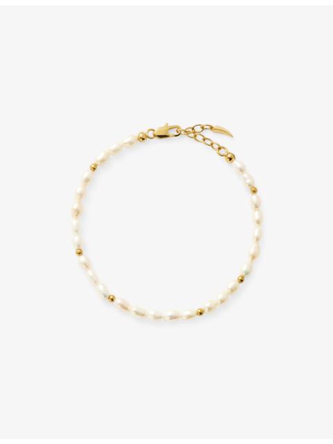 MISSOMA Seed Pearl Beaded 18ct Yellow Gold Plated Brass Bracelet
