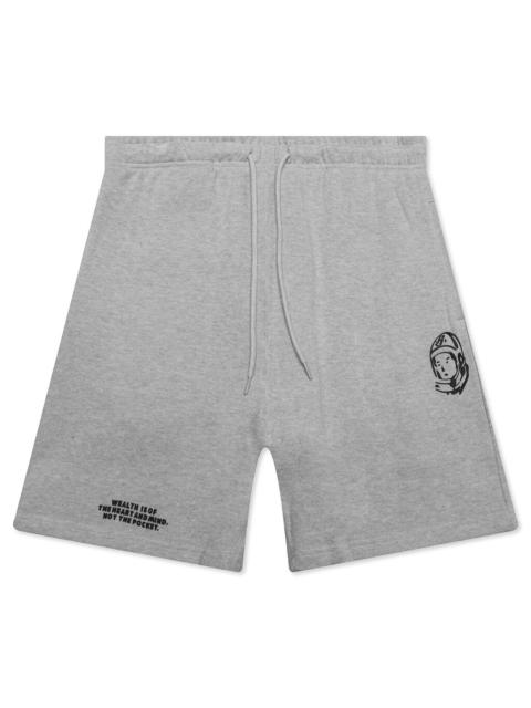 BILLIONAIRE BOYS CLUB HELMET SHORTS - HEATHER GREY