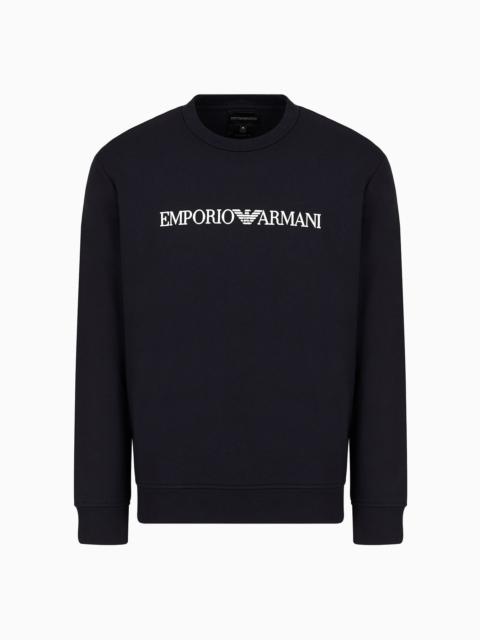 Modal-blend sweatshirt with logo print