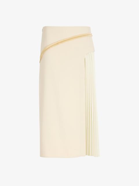 Proenza Schouler Justine Skirt in Bonded Wool Satin
