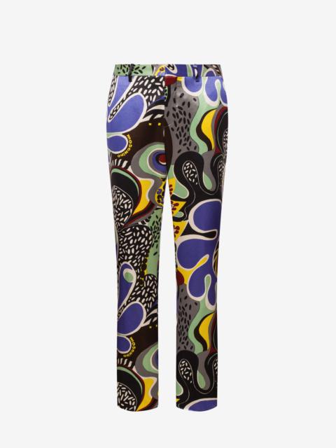 Moschino PSYCHEDELIC PRINT COTTON AND VISCOSE TROUSERS