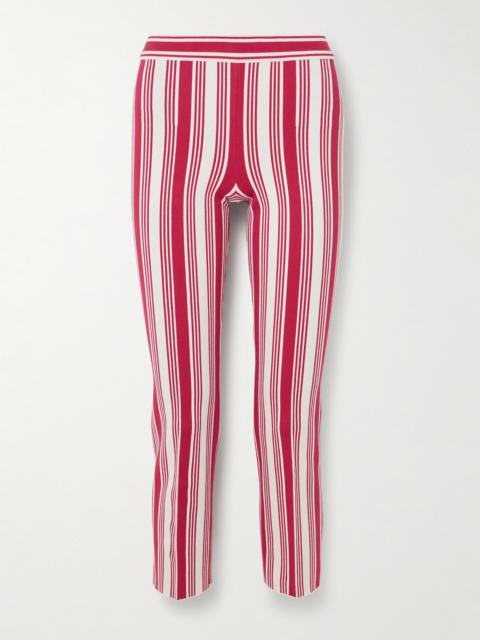 HIGH SPORT Louis Cropped Striped Cotton-blend Straight-leg Pants