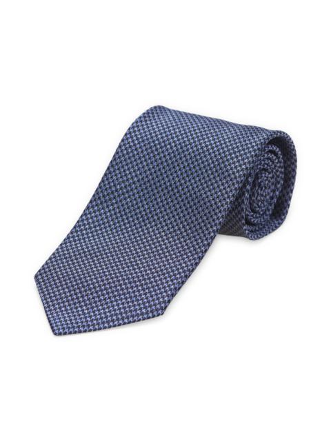 Houndstooth Check Mulberry Silk Tie