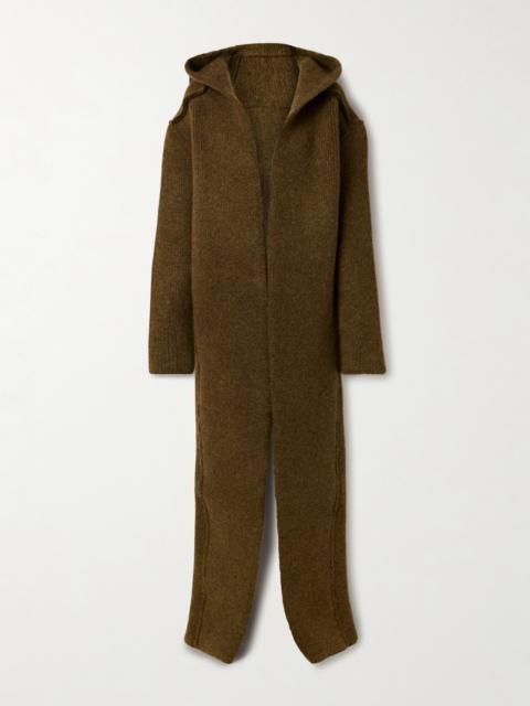 Rick Owens Hooded Brushed-knit Coat