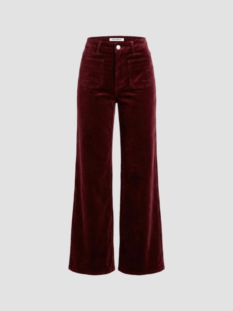 GOOD AMERICAN Women's Velvet Good Waist Palazzo Jeans - Berry Noir