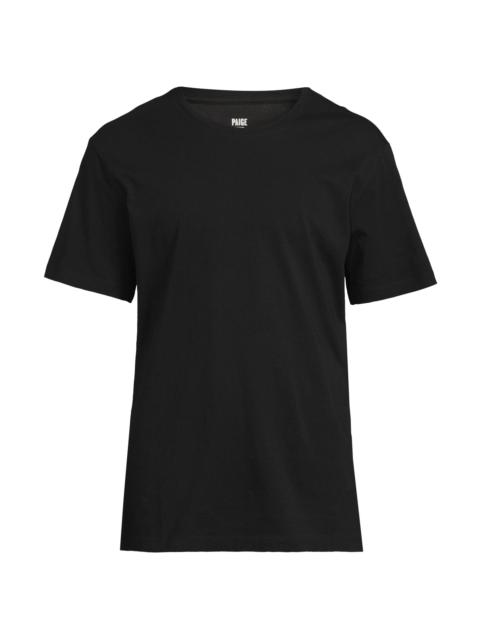 PAIGE Men's Sorden Pima Cotton Crewneck T-Shirt - Black