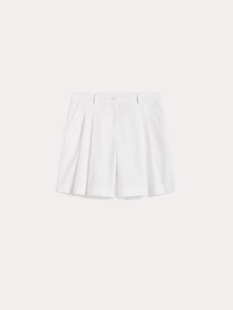 Totême Pleated cotton-poplin shorts white
