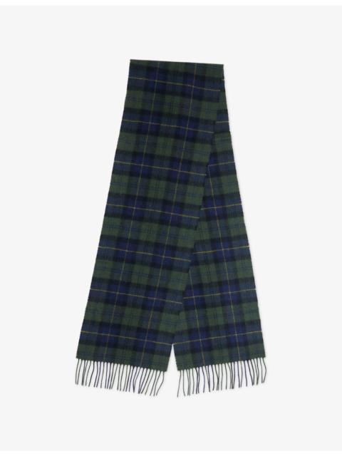 Barbour Tartan-Print Lambswool Scarf