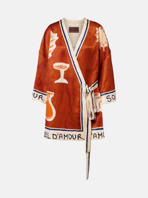 ALÉMAIS x LRNCE Soleil D'Amour printed wrap dress