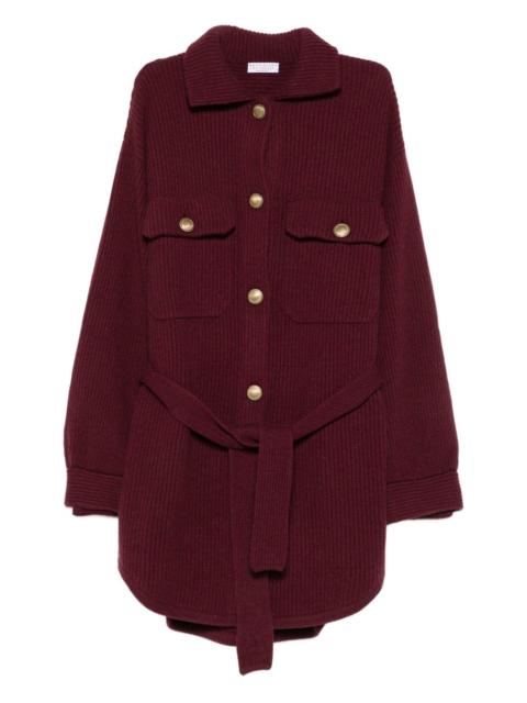 Brunello Cucinelli belted buttoned cardigan