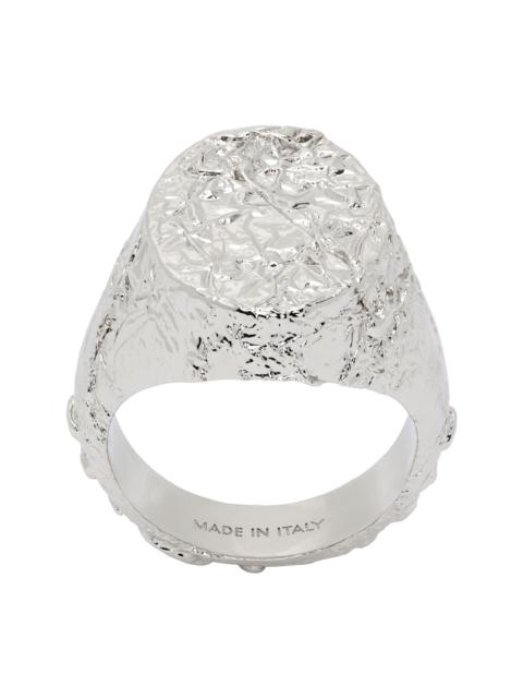 MM6 Maison Margiela Textured Signet Ring