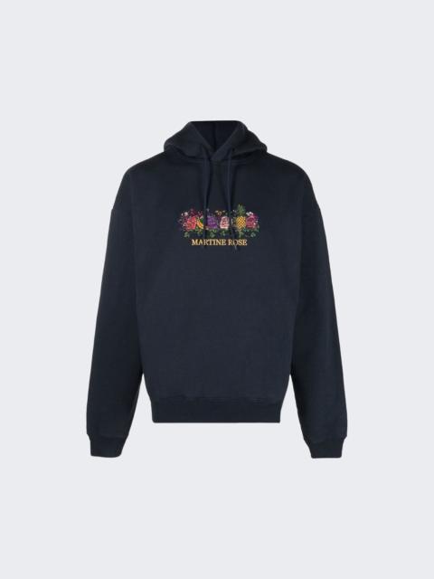 Martine Rose Classic Embroidered Hoodie Navy