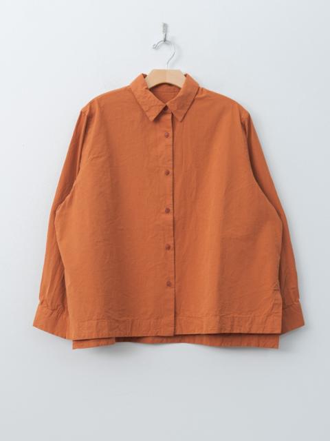 CASEY/CASEY Biggy Shirt PAPER COT - Brick, Ebony