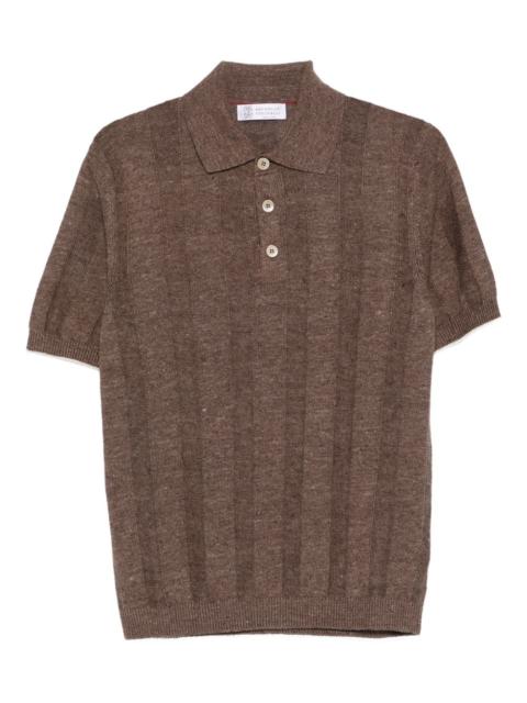 Brunello Cucinelli ribbed polo shirt