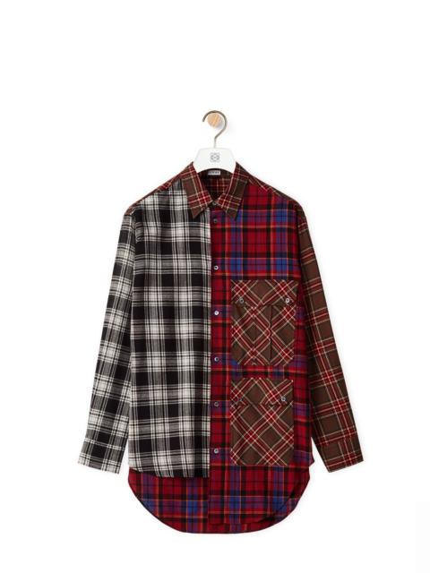 Loewe Asymmetric check shirt in wool