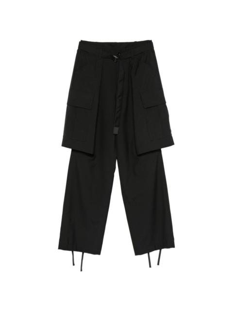 sacai belted cargo pants