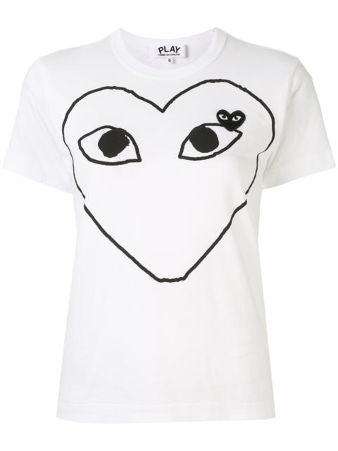 Comme des Garçons PLAY logo-patch printed T-shirt