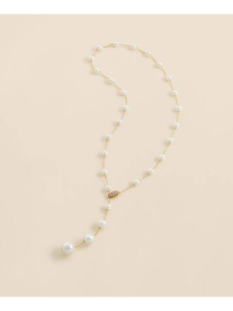 Brooks Brothers Faux Pearl & Gold-Toned Y-Neck Necklace
