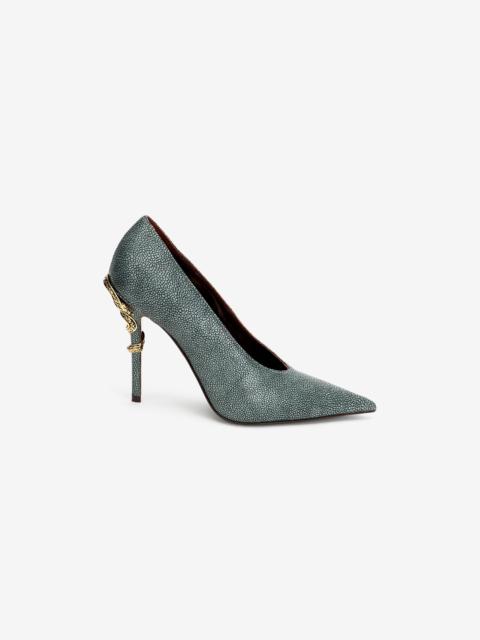 Roberto Cavalli Pumps Serpentine in Leather with Jaguar Print