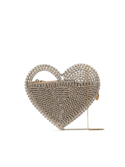 Rosantica Rejina heart crystal clutch bag