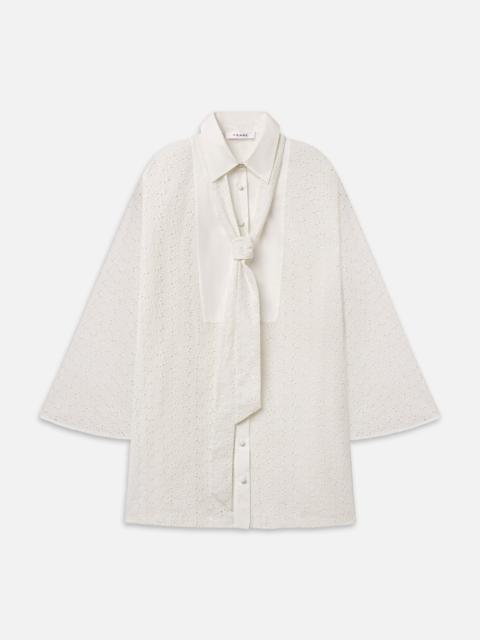 FRAME The Eyelet Tuxedo Dress