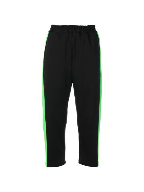 Comme Des Garçons side-stripe cropped track trousers