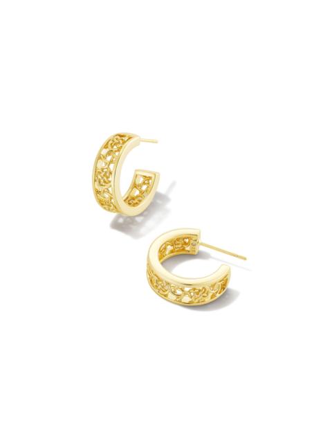 KENDRA SCOTT Kelly Huggie Earrings in Gold
